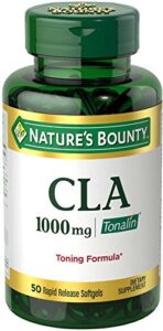 nature’s bounty tonalin pills and dietary supplement, diet and body support, 1000 mg, 50 softgels