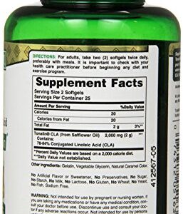 Nature's Bounty Tonalin Pills and Dietary Supplement, Diet and Body Support, 1000 mg, 50 Softgels