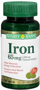 nature’s bounty iron 65 mg tablets 100 tablets (pack of 6)