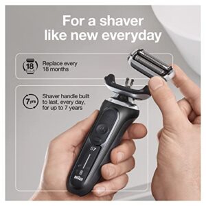 Braun Electric Razor for Men, Series 7 7085cc 360 Flex Head Electric Shaver with Beard Trimmer, Rechargeable, Wet & Dry, 4in1 SmartCare Center and Travel Case