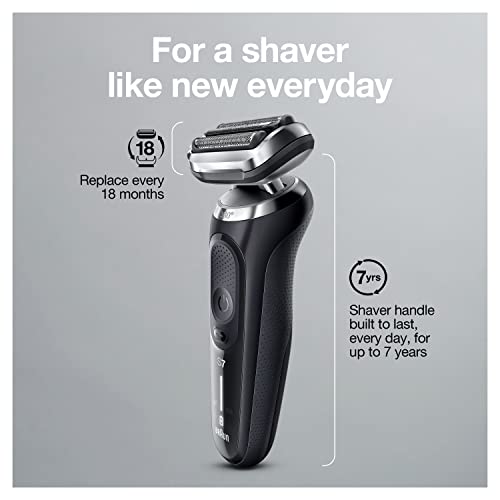 Braun Electric Razor for Men, Series 7 7085cc 360 Flex Head Electric Shaver with Beard Trimmer, Rechargeable, Wet & Dry, 4in1 SmartCare Center and Travel Case