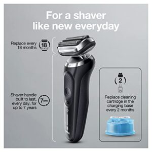 Braun Electric Razor for Men, Series 7 7085cc 360 Flex Head Electric Shaver with Beard Trimmer, Rechargeable, Wet & Dry, 4in1 SmartCare Center and Travel Case