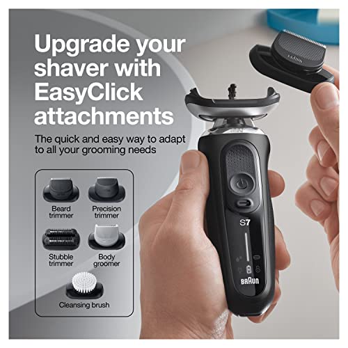 Braun Electric Razor for Men, Series 7 7085cc 360 Flex Head Electric Shaver with Beard Trimmer, Rechargeable, Wet & Dry, 4in1 SmartCare Center and Travel Case