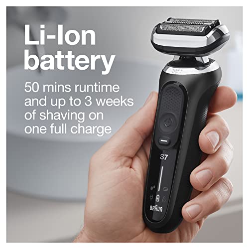 Braun Electric Razor for Men, Series 7 7085cc 360 Flex Head Electric Shaver with Beard Trimmer, Rechargeable, Wet & Dry, 4in1 SmartCare Center and Travel Case