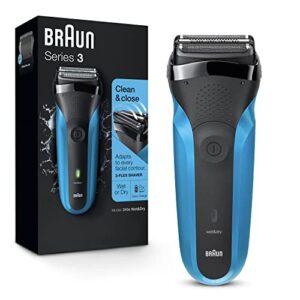 braun electric razor for men, series 3 310s electric foil shaver, rechargeable, wet & dry