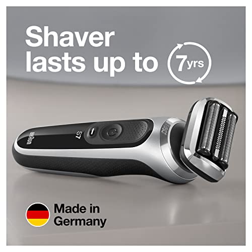 Braun Electric Razor for Men, Series 7 360 Flex Head Foil Shaver with Precision Beard Trimmer, Rechargeable, Wet & Dry and Travel Case, Black, 5 Piece Set