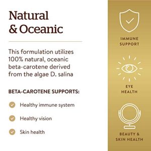 Solgar Oceanic Beta-Carotene 25,000 IU, 180 Softgels - Healthy Vision, Skin & Immune System, Potent Antioxidant - 100% Natural Pro-Vitamin A - Gluten Free, Dairy Free - 180 Servings