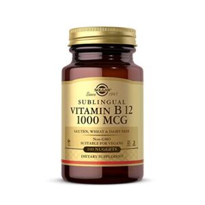 solgar vitamin b12 1000 mcg, 100 nuggets – energy production, red blood cells – healthy nervous system – promotes cardiovascular health – vitamin b – non-gmo, gluten free, kosher – 100 servings