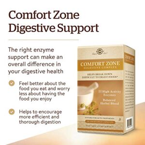 Solgar Comfort Zone Digestive Complex, 90 Vegetable Capsules - Enzymes for Digestion - Support The Body’s Natural Digestive Process - Break Down Difficult To Digest Foods - Kosher - 90 Servings