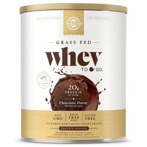 solgar grass fed whey to go protein powder chocolate, 2.3 lb – 20g of grass-fed protein from new zealand cows – great tasting & mixes easily – supports strength & recovery – non-gmo, 36 servings