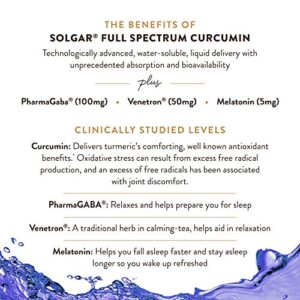 Solgar Full Spectrum Curcumin Sleep Ease, 60 Licaps - Supports Calm, Tranquil Rest & Relaxation, Antioxidant Support - Melatonin, PharmaGABA, Venetron, Curcumin - Non-GMO, Vegetarian - 30 Servings