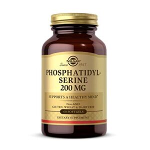 solgar phosphatidyl-serine 200 mg, 60 softgels – premium brain health supplement, supports a healthy mind & cognitive function – gluten free, dairy free – 60 servings