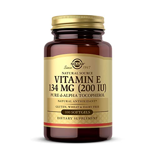 Solgar Vitamin E 200 IU Alpha, 100 Softgels - Antioxidant, Healthy Aging, Healthy Skin, Immune System Support - Natural Source Vitamin E - Gluten Free, Dairy Free - 100 Servings