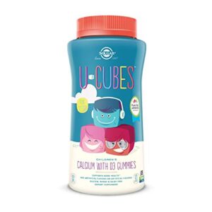 solgar u-cubes children’s calcium with vitamin d3, 120 gummies – strawberry flavor – supports bone & teeth health – non gmo gluten free, dairy free – 60 servings