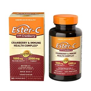 american health ester-c cranberry, cranberry & immune health complex, 90 tablets