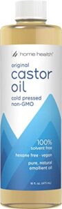 home health original castor oil – 16 fl oz – promotes healthy hair & skin, natural skin moisturizer – pure, cold pressed, non-gmo, hexane-free, solvent-free, paraben-free, vegan