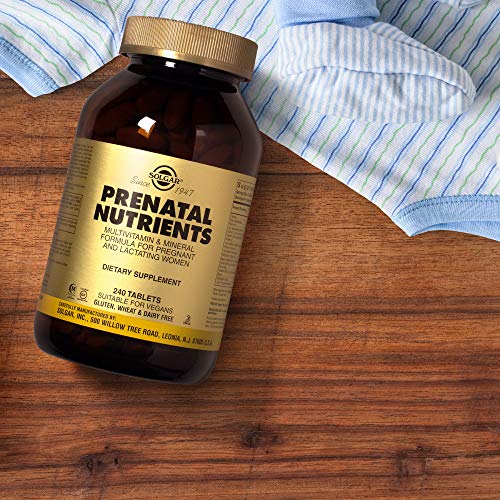 Solgar Prenatal Nutrients, 120 Tablets - Multivitamin & Mineral Formula for Pregnant & Lactating Women - Contains Zinc, Calcium Iron, Folic Acid, Vitamins C & E - Vegan, Gluten Free - 30 Servings