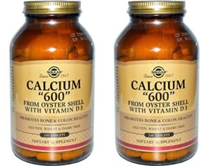 solgar, calcium “600”, from oyster shell with vitamin d3, 240 tablets – 2pc