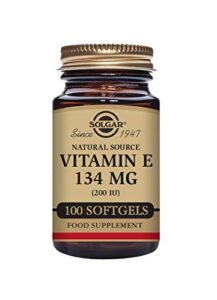 solgar vitamin e 200 iu, 100 vegetarian softgels – natural antioxidant, skin & immune system support – naturally-sourced vitamin e – vegan, gluten free, dairy free – 100 servings