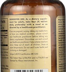 SOLGAR Chelated Magnesium Tablets, 100 Count