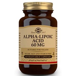 Solgar Alpha Lipoic Acid Vegetable Capsules, 60 Mg, 30 Count