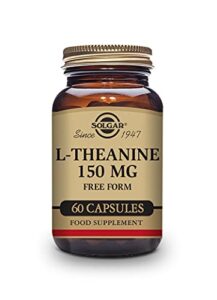 solgar l-theanine 150 mg, 60 vegetable capsules – mood support – promotes relaxation – vegan, gluten free, dairy free, kosher – 60 servings