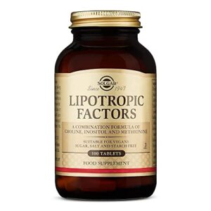 solgar lipotropic factors, 100 tablets – liver support – vegan, gluten free, dairy free, kosher – 33 servings