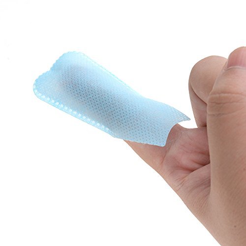 Impressive Smile 100 PCS Deep Cleaning Finger Toothbrush Teeth Cleaning Whitening Wipes for Oral Brush Ups Mint Flavor