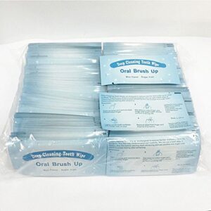 Impressive Smile 100 PCS Deep Cleaning Finger Toothbrush Teeth Cleaning Whitening Wipes for Oral Brush Ups Mint Flavor