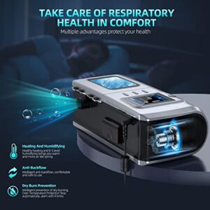 GBRIBOO Auto CPAP Machine for Sleep Apnea Portable Mini Travel CPAP Machine with Humidifier For Travel Home