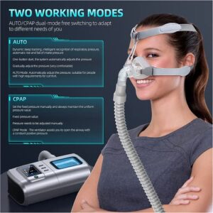 GBRIBOO Auto CPAP Machine for Sleep Apnea Portable Mini Travel CPAP Machine with Humidifier For Travel Home