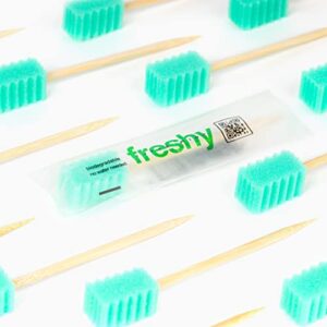 biodegradable super freshy – waterless pre-pasted disposable toothbrush | better than gum, easier than a toothbrush – after coffee | after lunch | on the go clean mouth solution – 20 count…