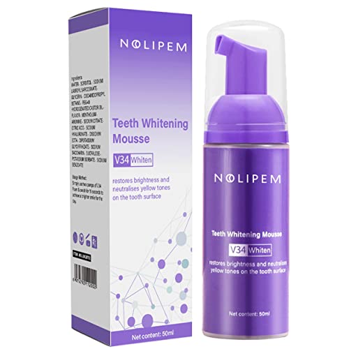 Purple Teeth Whitening, Tooth Stain Removal, Teeth Whitening Booster, Purple Whitening Tooth Foam, Purple Toothpaste（50ml）