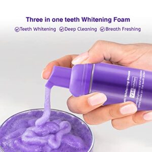 Purple Teeth Whitening, Tooth Stain Removal, Teeth Whitening Booster, Purple Whitening Tooth Foam, Purple Toothpaste（50ml）