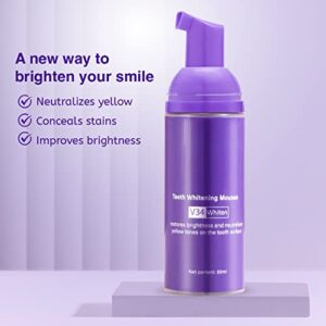 Purple Teeth Whitening, Tooth Stain Removal, Teeth Whitening Booster, Purple Whitening Tooth Foam, Purple Toothpaste（50ml）