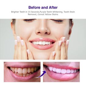 Purple Teeth Whitening, Tooth Stain Removal, Teeth Whitening Booster, Purple Whitening Tooth Foam, Purple Toothpaste（50ml）
