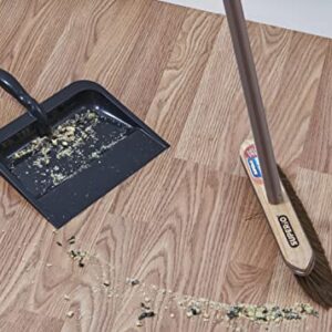 Superio Horsehair Broom, Brown Metal Handle With Fine Premium Bristles, Heavy Duty Home and Kitchen Broom Easy, Sweeping Dust and Wisp Floors and Corners