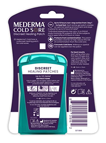 Mederma Cold Sore Discreet Healing Patch - A Patch That Protects and conceals Cold Sores - 15 Count