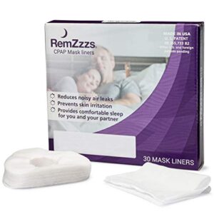 remzzzs nasal cpap mask liners (10a-nxk) – reduce noisy air leaks and painful blisters – cpap supplies and accessories – compatible with resmed and fisher paykel