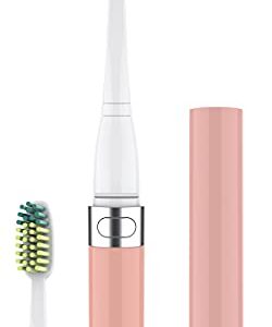 Voom Sonic Go 1 Series Battery-Operated Electric Toothbrush, Dentist Recommended, Portable Oral Care, 2 Minute Timer, Light Weight Design, Soft Dupont Nylon Bristles, Pink