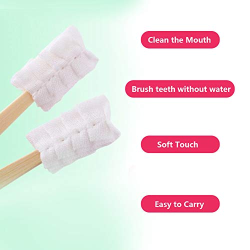 Hztyyier 30pcs Mini Disposable Toothbrush No Toothpaste Needed Portable Soft Oral Care for Kids, Aged, Maternity, Travel (Lemon)