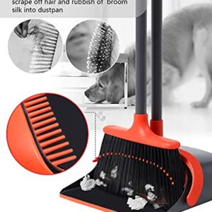 Broom and Dustpan Set for Home, Dustpan and Broom Set, Broom and Dustpan Combo for Office Home Kitchen Lobby Floor Use Dustpan Broom Set