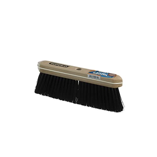 Superio Kitchen Broom Premium Black Tampico Bristles, with Grey Metal Handle, Heavy Duty Household Broom - Easy Swiping Dust and Wisp, Home, Kitchen Bedroom, Lobby, Floors and Corners