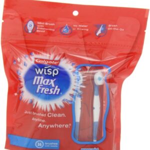 Colgate Wisp Mini-Brush with Freshening Bead, Peppermint, 16-Count