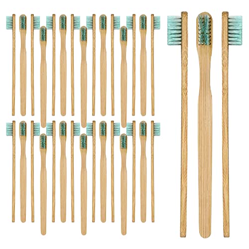 Pruvade 36 Pack Disposable Bamboo Toothbrushes with Toothpaste Built in - Prepasted Toothbrushes Individually Wrapped - Single Use Waterless Tooth Brush with Soft Bristles for Airbnb, Camping, Travel