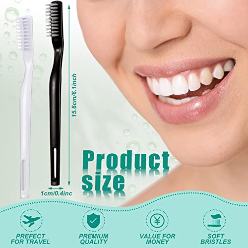 Sieral 500 Pack Individually Wrapped Disposable Toothbrush Bulk Disposable Travel Toothbrushes Manual Soft Bristle Tooth Brush for Adults Kids Hotel Guest Camping Travel White