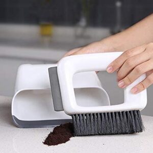 JGA JOGGING ARM Mini Dustpan and Brush Sets, Wisp Broom and Dustpan Set, Perfect Fit, Portable Handheld, for Keyboard, Bedroom, Bathroom, Kitchen Counter Camping Tent, BBQ, Coffee Table