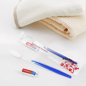 Travel Toothbrushes Kit,20Pcs Travel Toothbrush Set Disposable Toothbrushes with Toothpaste for Nursing Home,Hotel,Charity(Individually Wrapped)