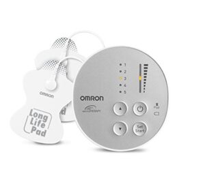 omron pocket pain pro tens unit muscle stimulator, simulated massage therapy for lower back, arm, foot, shoulder and arthritis pain, drug-free pain relief (pm400)
