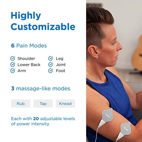 OMRON Total Power + Heat TENS Unit Muscle Stimulator, Simulated Massage and Heat Therapy for Lower Back, Arm, Leg, Foot, Shoulder and Arthritis Pain, Drug-Free Pain Relief (PM800)